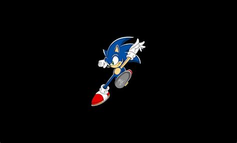 HD wallpaper: sonic the hedgehog, black background, copy space, studio shot | Wallpaper Flare