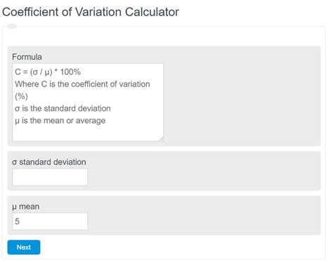 Coefficient of Variation Calculator - Calculator Academy