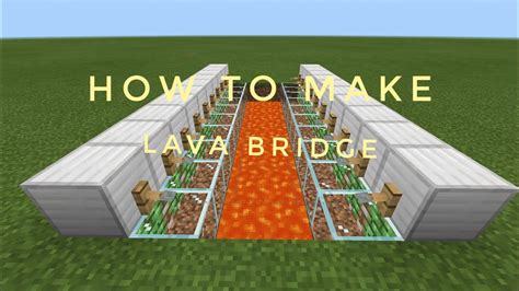 HOW TO MAKE LAVA BRIDGE IN MINECRAFT - YouTube