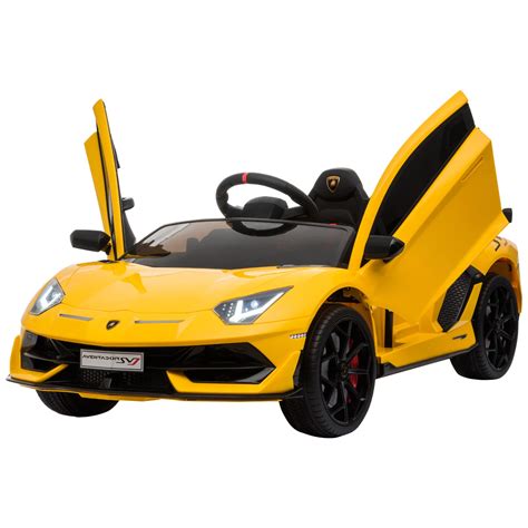 Buy HOMCOMLamborghini Aventador Licensed 12V Kids Electric Ride On Car ...