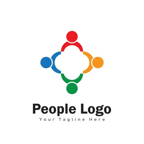 people logo design symbol 13130060 Vector Art at Vecteezy