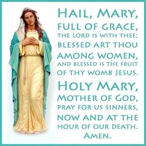 The Hail Mary! | Positivity | Pinterest | Prayers, Hail mary and Catholic