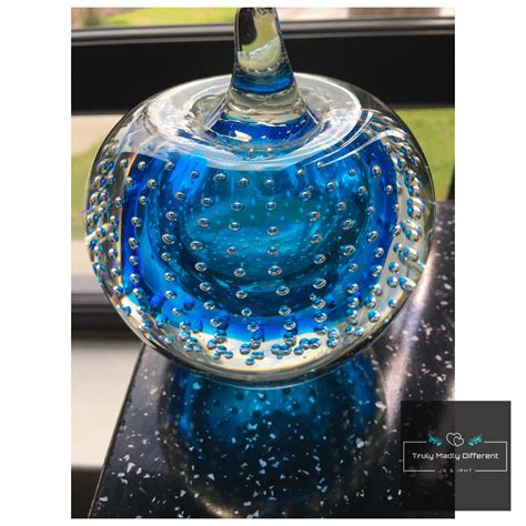 Blue Glass Apple | Etsy | Blue glass, Murano glass, Christmas bulbs ornaments