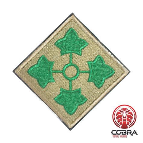 4th Infantry Division United States Army gold green Military Embroidered Patch | Velcro ...