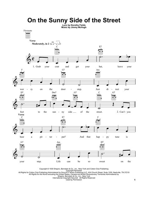 On The Sunny Side Of The Street | Sheet Music Direct