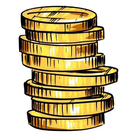 Gold coins stack - Transparent PNG & SVG vector file