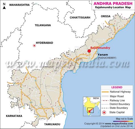 Where is Rajahmundry Located in India | Rajahmundry Location Map,Andhra ...