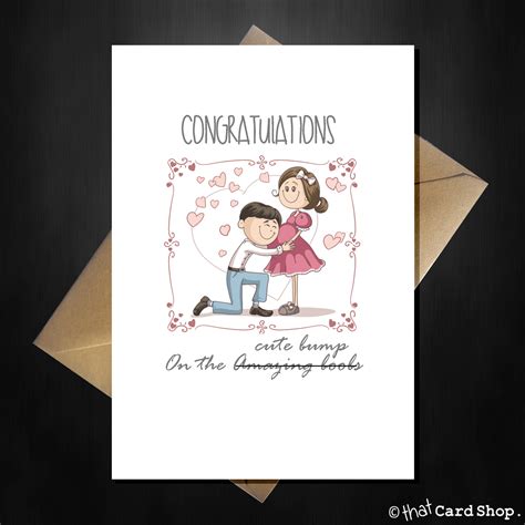 Funny Pregnancy Card - Congratulations on the cute bump! – That Card Shop