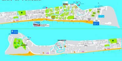 Lido Venice map - Map of lido Venice italy (Italy)