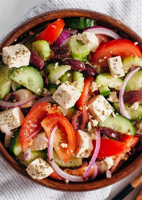 Vegan Greek Salad - So Vegan Greek Salad Recipes, Healthy Salad Recipes, Vegetarian Recipes ...