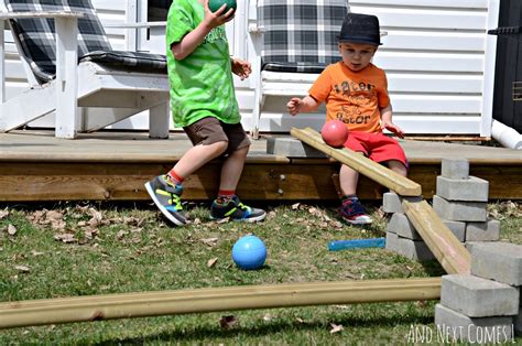 DIY Ball Run for Kids: Building with Loose Parts in the Backyard | And Next Comes L - Hyperlexia ...