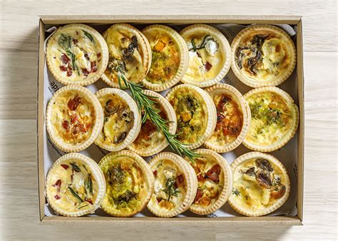 mini quiche platter - small (v) (16 pieces) - Appetite Catering