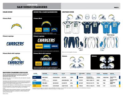 Los Angeles Chargers Colors | Sports Teams Colors | U.S. Team Colors