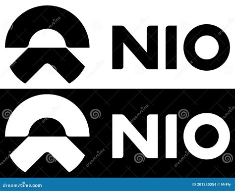 Black and White NIO Logo, Vectro Illustration Editorial Stock Image - Illustration of automotive ...