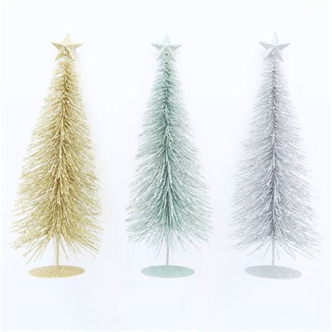 Christmas Glitter Tree Tabletop Assorted Each | Woolworths