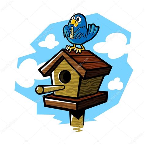 Madera Birdhouse Bird Feeder icono del vector 2022