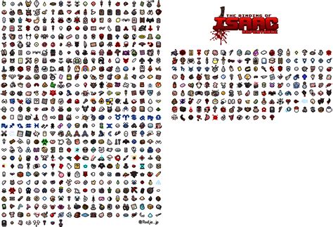 The Spriters Resource - Full Sheet View - The Binding of Isaac: Rebirth - Items (Repentance)