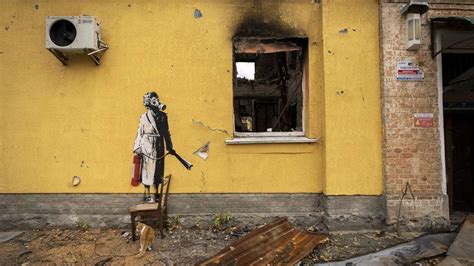 Kunst im Ukraine-Krieg: Streetart-Künstler Banksy bekennt sich zu Werken