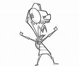 Invader Zim Printable Coloring Pages  Home sketch template