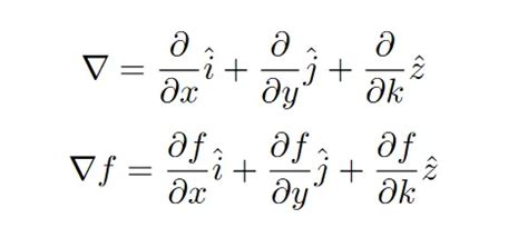 How to write the gradient operator symbol in LaTeX 2024