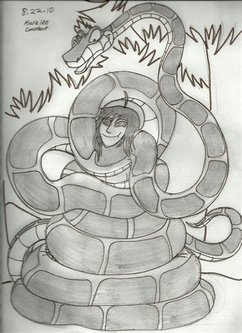 Mowgli and Kaa by TheArtisticNaga on DeviantArt