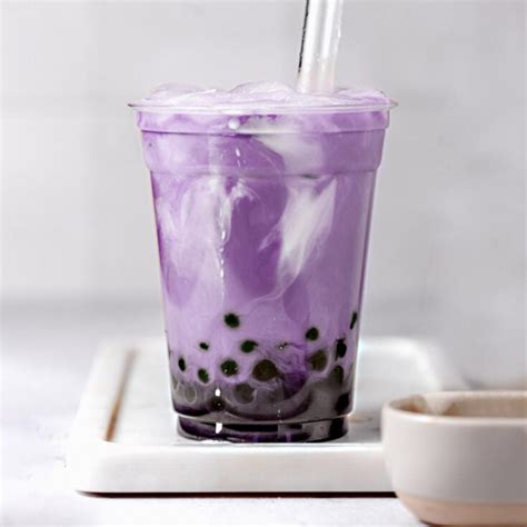 Taro Milk Bubble Tea with Real Taro or Powder