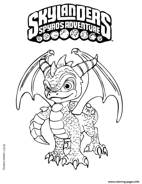 Skylanders Spyro Adventure Coloring page Printable