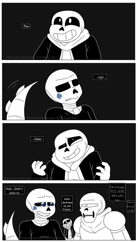 Sans attempts to make friends by BlackstarchanX3 on DeviantArt