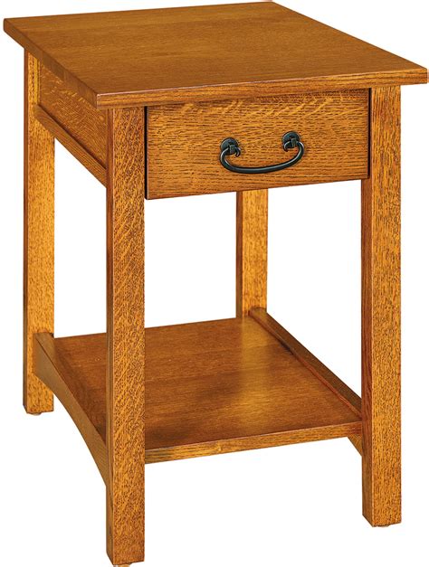 Amish Granny Mission One Drawer End Table - Brandenberry Amish Furniture