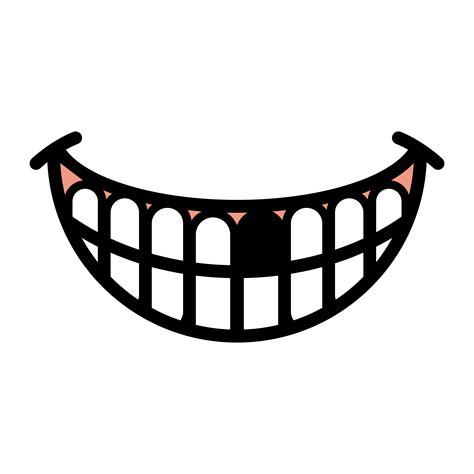 Big Happy Toothy Cartoon Smile vector icon 554119 Vector Art at Vecteezy