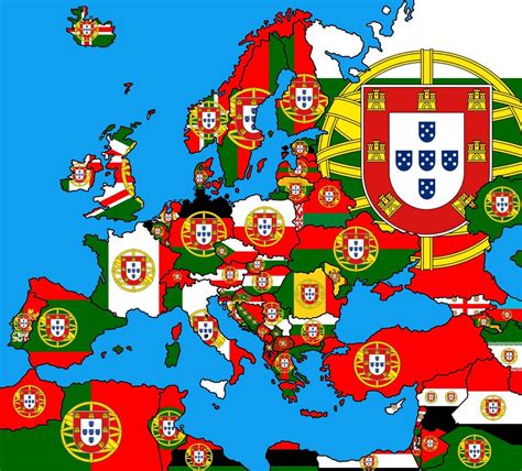 Flag map of Europe but it’s all Portugal now : vexillologycirclejerk