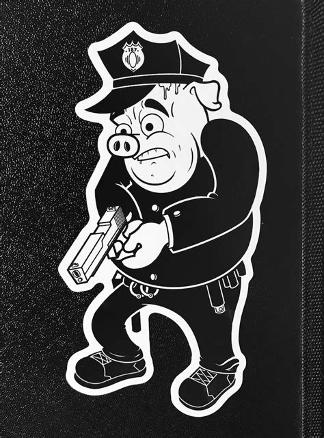 Pig Cop Protest Vinyl Graffiti Sticker Anti Police ACAB - Etsy