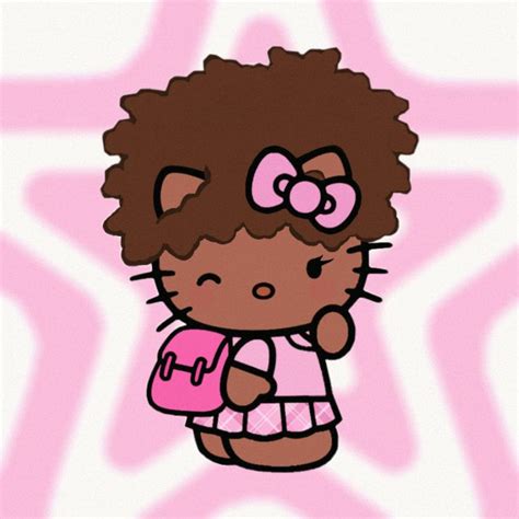 AfroKitty | Hello kitty backgrounds, Hello kitty art, Walpaper hello kitty