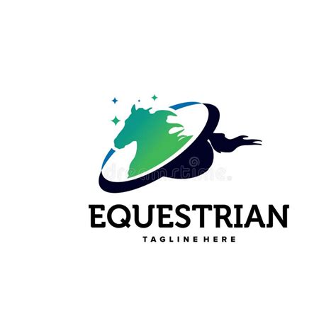 Equestrian Logo Design Template Stock Vector - Illustration of black ...