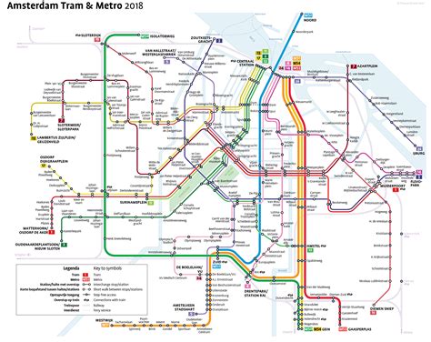 Amsterdam Tram & Metro Map | Metro map, Amsterdam map, Map