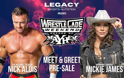 Mickie James & Nick Aldis Meet & Greet Pre-Sale: WrestleCade 2022 ...