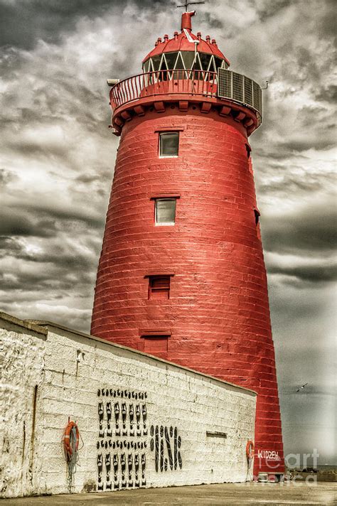 Poolbeg Lighthouse In Dublin Bay Photograph by Ross Vaughan - Fine Art ...