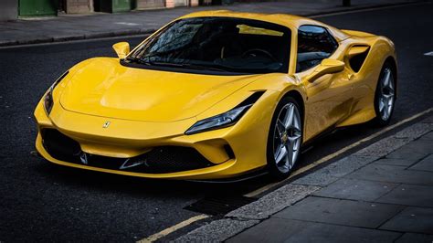 BRAND NEW Ferrari F8 Spider in Triple Layer Yellow paint on the road in ... | Ferrari f8 ...