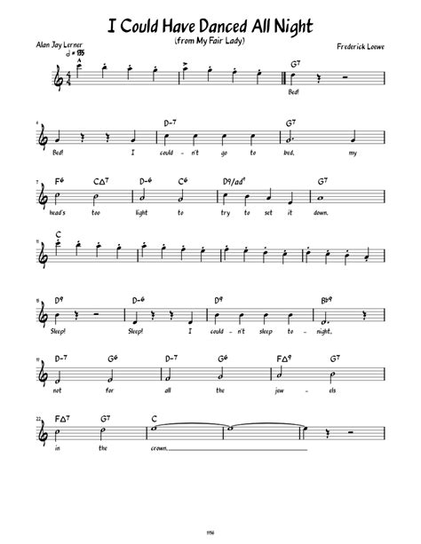 I Could Have Danced All Night (Lead sheet with lyrics and verse) - piano tutorial