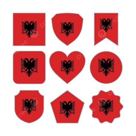 Modern Abstract Shapes Of Albania Flag Vector Design Template, Flag Shapes, Flag Design, Flag ...