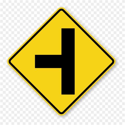 Side Road Left Sign Clipart (#1388710) - PinClipart