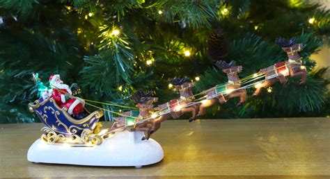 Christmas Concepts® 34cm Battery Operated LED Light Up - Santas Sleigh ...