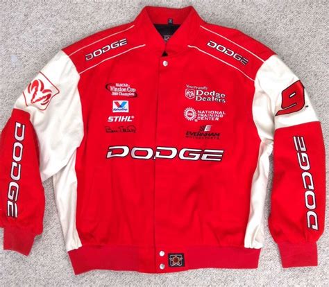 vtg BILL ELLIOTT 1988 WINSTON CUP CHAMPION DODGE RACING JACKET Mens 2XL/XXL red | Nascar jackets ...