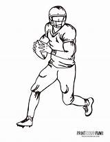 Printable Coloring Pages Football sketch template
