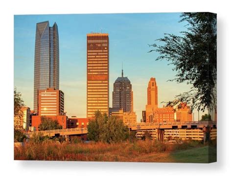 Oklahoma City Skyline, OKC Architecture, Downtown OKC, Cityscape Art ...