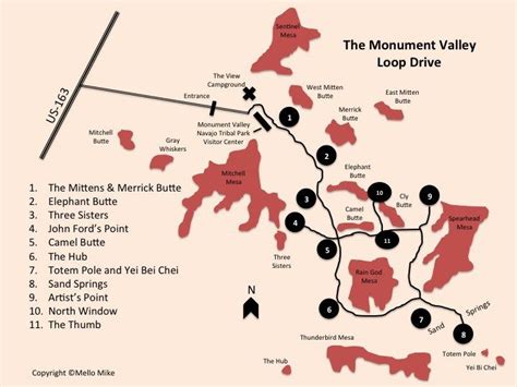 Monument Valley Loop Drive Map - Truck Camper Adventure | Monument valley map, Monument valley ...