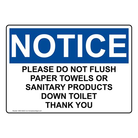 Do Not Flush Signs Printable