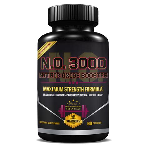 N.O. 3000 Nitric Oxide Booster Supplement - 60 Capsules - Vitamorph Labs