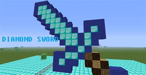 How To Build A Giant Diamond Sword Minecraft Project