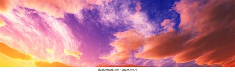 Beautiful Sunset Sky Clouds 3d Rendering Stock Illustration 2022679775 ...